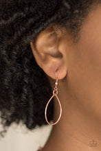 Load image into Gallery viewer, Paparazzi Top-TEAR Fashion - Copper - Large Shiny Teardrops - Necklace &amp; Earrings - $5 Jewelry With Ashley Swint