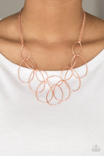 Load image into Gallery viewer, Paparazzi Top-TEAR Fashion - Copper - Large Shiny Teardrops - Necklace &amp; Earrings - $5 Jewelry With Ashley Swint