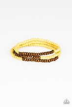 Load image into Gallery viewer, Paparazzi Woodland Wanderer - Yellow Stones - Wooden Beads Bracelet - $5 Jewelry with Ashley Swint
