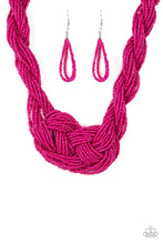 Load image into Gallery viewer, Paparazzi A Standing Ovation - Pink Seed Beads - Twisted and Knotted - Necklace &amp; Earrings - $5 Jewelry With Ashley Swint