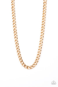 Paparazzi Alpha - Gold - Thick Curb Chain - Necklace - Men's Collection - $5 Jewelry with Ashley Swint