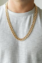 Load image into Gallery viewer, Paparazzi Alpha - Gold - Thick Curb Chain - Necklace - Men&#39;s Collection - $5 Jewelry with Ashley Swint