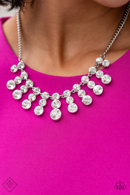 Paparazzi Celebrity Couture - White - Necklace - Fashion Fix Exclusive February 2021 - $5 Jewelry with Ashley Swint