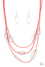 Load image into Gallery viewer, PRE-ORDER - Paparazzi Check Your CORD-inates - Red - Necklace &amp; Earrings - $5 Jewelry with Ashley Swint