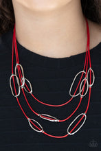 Load image into Gallery viewer, PRE-ORDER - Paparazzi Check Your CORD-inates - Red - Necklace &amp; Earrings - $5 Jewelry with Ashley Swint