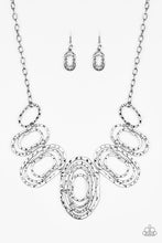 Load image into Gallery viewer, Paparazzi Empress Impressions - Silver - Hammered Rings - Necklace and matching Earrings - $5 Jewelry With Ashley Swint