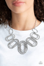Load image into Gallery viewer, Paparazzi Empress Impressions - Silver - Hammered Rings - Necklace and matching Earrings - $5 Jewelry With Ashley Swint