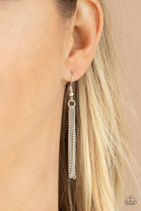 PRE-ORDER - Paparazzi Glamorously Glaring - Silver - Necklace & Earrings - $5 Jewelry with Ashley Swint