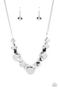 PRE-ORDER - Paparazzi GLISTEN Closely - Silver - Necklace & Earrings - $5 Jewelry with Ashley Swint