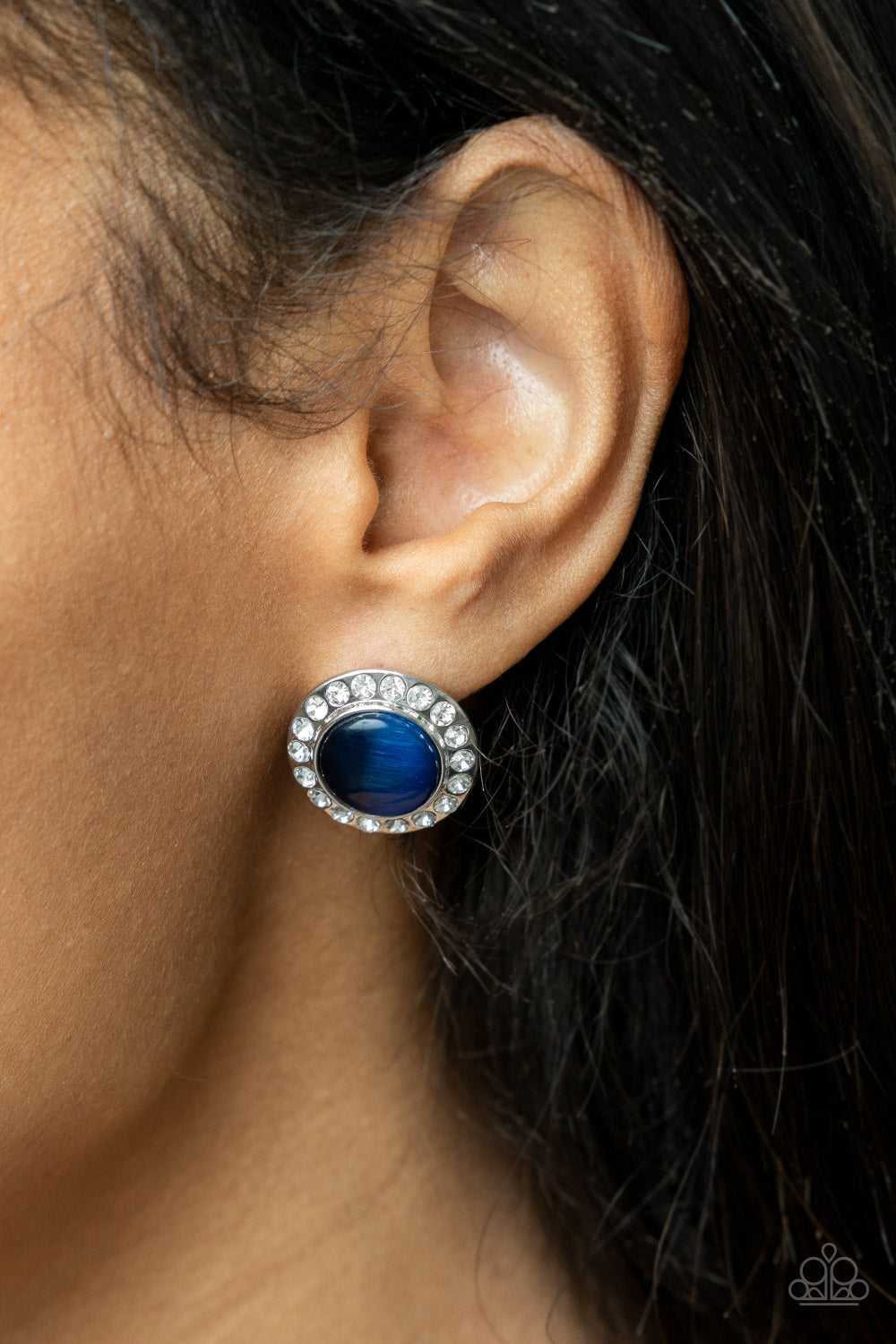 PRE-ORDER - Paparazzi Glowing Dazzle - Blue - Earrings - $5 Jewelry with Ashley Swint