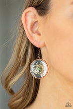 Load image into Gallery viewer, PRE-ORDER - Paparazzi Happily Ever Eden - Copper - Flower Encased in Glass - Earrings - $5 Jewelry with Ashley Swint