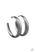 Load image into Gallery viewer, Paparazzi HOOPS! I Did It Again - Black Gunmetal - Thick Hoop Earrings - 2019 Convention Exclusive - $5 Jewelry With Ashley Swint