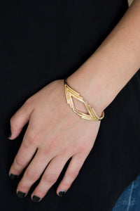Paparazzi In Total De-NILE - Gold - Cuff Bracelet - $5 Jewelry with Ashley Swint
