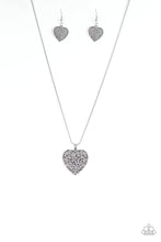 Load image into Gallery viewer, Paparazzi Look Into Your Heart - Silver - Necklace &amp; Earrings - $5 Jewelry with Ashley Swint