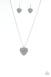 Paparazzi Look Into Your Heart - Silver - Necklace & Earrings - $5 Jewelry with Ashley Swint