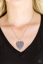 Load image into Gallery viewer, Paparazzi Look Into Your Heart - Silver - Necklace &amp; Earrings - $5 Jewelry with Ashley Swint