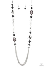 Load image into Gallery viewer, Paparazzi Marina Majesty - Black - Faceted Silver, Crystal Beads - Necklace and matching Earrings - $5 Jewelry With Ashley Swint