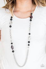 Load image into Gallery viewer, Paparazzi Marina Majesty - Black - Faceted Silver, Crystal Beads - Necklace and matching Earrings - $5 Jewelry With Ashley Swint