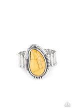 Load image into Gallery viewer, Paparazzi Mineral Mood - Yellow - Teardrop Stone - Silver Ring - $5 Jewelry with Ashley Swint