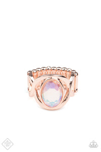 PRE-ORDER - Paparazzi Mystical Treasure - Rose Gold - IRIDESCENT Ring - $5 Jewelry with Ashley Swint