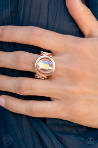 PRE-ORDER - Paparazzi Mystical Treasure - Rose Gold - IRIDESCENT Ring - $5 Jewelry with Ashley Swint