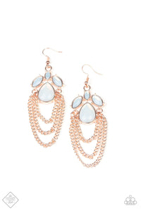 Paparazzi Opalescence Essence - Rose Gold - Earrings - Trend Bland / Fashion Fix March 2020 - $5 Jewelry with Ashley Swint