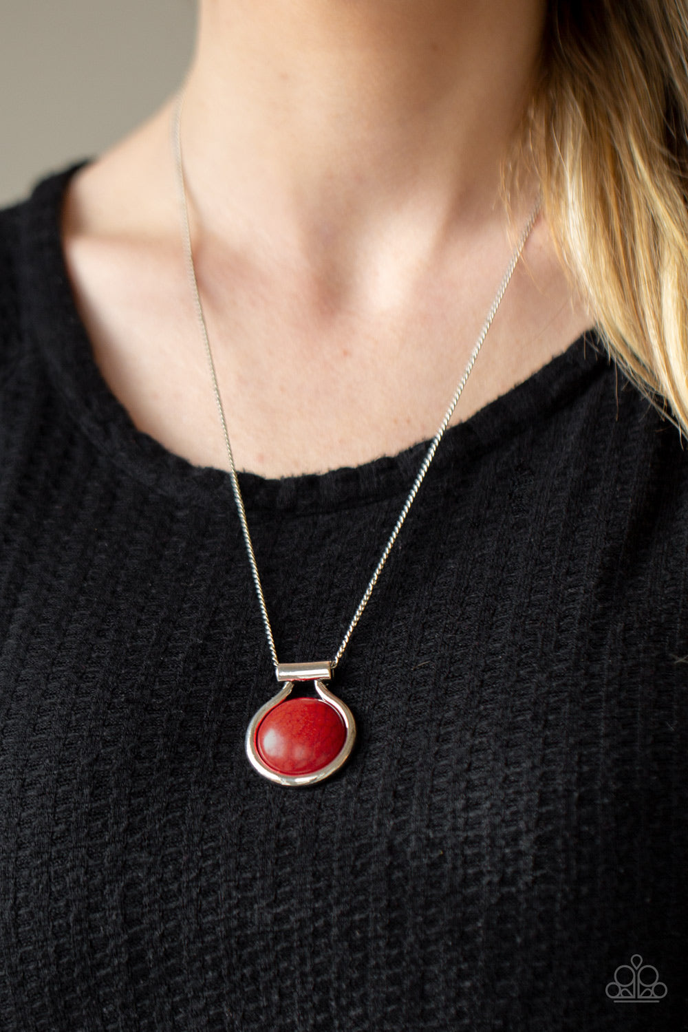Paparazzi Patagonian Paradise - Red Stone - Necklace & Earrings - $5 Jewelry with Ashley Swint