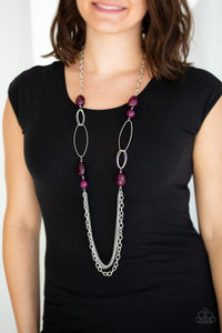 PRE-ORDER - Paparazzi Pleasant Promenade - Purple - Necklace & Earrings - $5 Jewelry with Ashley Swint