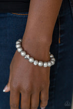 Load image into Gallery viewer, Paparazzi Really Resplendent - Silver Pearls - Stretchy Band Bracelet - $5 Jewelry with Ashley Swint
