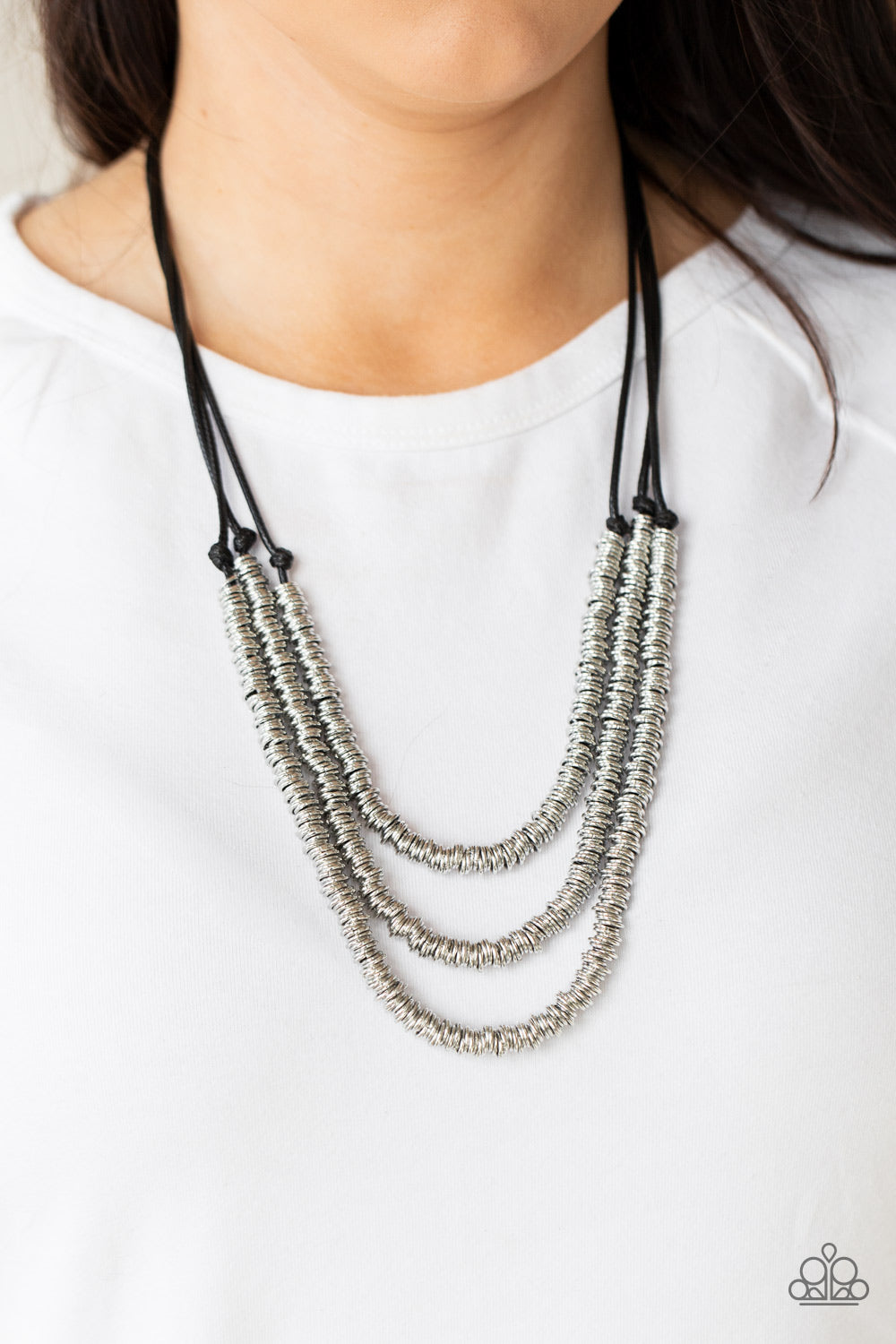 PRE-ORDER - Paparazzi RING to Reason - Black - Necklace & Earrings - $5 Jewelry with Ashley Swint