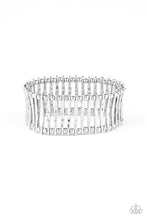 Load image into Gallery viewer, Paparazzi Rustic Rebellion - Silver - Stretchy Bracelet - $5 Jewelry with Ashley Swint