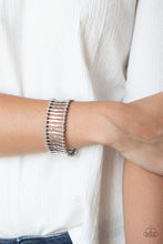 Load image into Gallery viewer, Paparazzi Rustic Rebellion - Silver - Stretchy Bracelet - $5 Jewelry with Ashley Swint