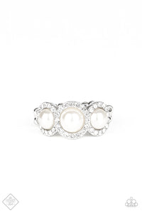 Paparazzi Shut The Front DIOR! - White - Ring - Trend Blend / Fashion Fix Exclusive June 2020 - $5 Jewelry with Ashley Swint