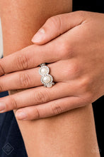 Load image into Gallery viewer, Paparazzi Shut The Front DIOR! - White - Ring - Trend Blend / Fashion Fix Exclusive June 2020 - $5 Jewelry with Ashley Swint
