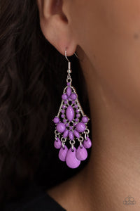 PRE-ORDER - Paparazzi STAYCATION Home - Purple - Earrings - $5 Jewelry with Ashley Swint