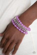 Load image into Gallery viewer, Paparazzi Sugary Sweet - Purple - Set of 5 Bracelets - $5 Jewelry with Ashley Swint