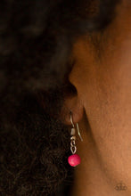 Load image into Gallery viewer, Paparazzi The Pony Express - Pink Stone - Silver Chain Necklace &amp; Earrings - $5 Jewelry with Ashley Swint