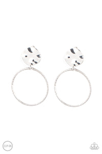 PRE-ORDER - Paparazzi Undeniably Urban - Silver - Clip On Earrings - $5 Jewelry with Ashley Swint