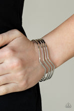 Load image into Gallery viewer, Paparazzi Waverunner - Silver - Zigzag Cuff Bracelet - $5 Jewelry With Ashley Swint