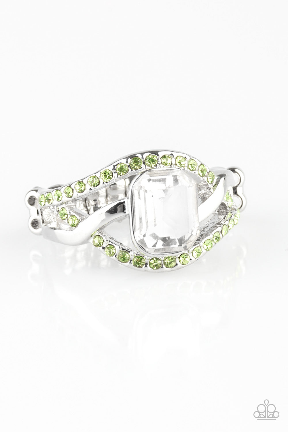 Paparazzi BLING It On! - Green Rhinestone - Ring - $5 Jewelry With Ashley Swint