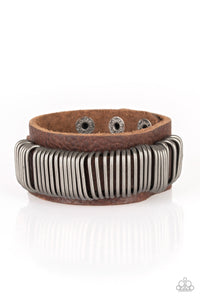 Paparazzi Boondock Bandit - Brown - Urban Leather Bracelet - $5 Jewelry With Ashley Swint