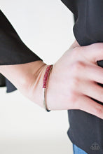 Load image into Gallery viewer, Paparazzi CACHE Only - Red Rhinestones - Silver Cuff Bracelet - $5 Jewelry With Ashley Swint