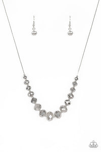 Paparazzi Crystal Carriages - Silver - Iridescent Crystal Beads - Silver Chain Necklace & Earrings - $5 Jewelry with Ashley Swint