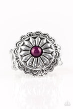 Load image into Gallery viewer, Paparazzi Daringly Daisy - Purple - Flower Ring - $5 Jewelry With Ashley Swint
