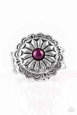 Paparazzi Daringly Daisy - Purple - Flower Ring - $5 Jewelry With Ashley Swint
