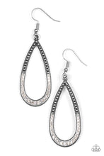 Load image into Gallery viewer, Paparazzi Dripping In Diamonds - White -Rhinestones - Studded Dipped - Silver Teardrop Earring - $5 Jewelry With Ashley Swint