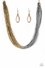 Load image into Gallery viewer, Paparazzi Flashy Fashion - Brass Seed Beads - Necklace &amp; Earrings - $5 Jewelry With Ashley Swint