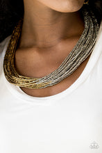 Load image into Gallery viewer, Paparazzi Flashy Fashion - Brass Seed Beads - Necklace &amp; Earrings - $5 Jewelry With Ashley Swint