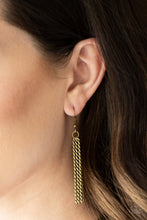 Load image into Gallery viewer, Paparazzi Free Bird - Brass - Feather Pendant - Necklace and matching Earrings - $5 Jewelry With Ashley Swint