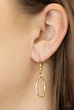 Load image into Gallery viewer, Paparazzi Metallic Maverick - Gold - Rings and Hoops - Bold Layers - Necklace &amp; Earrings - $5 Jewelry With Ashley Swint